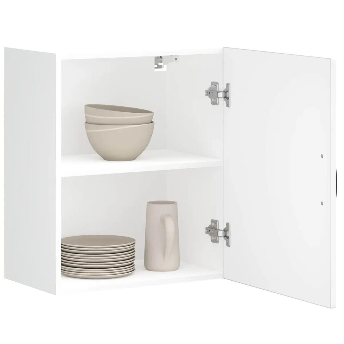 Kitchen Wall Cabinets Engineered Wood 2 pcs White Storage Cupboards