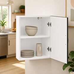 Durable Black Engineered Wood Kitchen Wall Cabinet