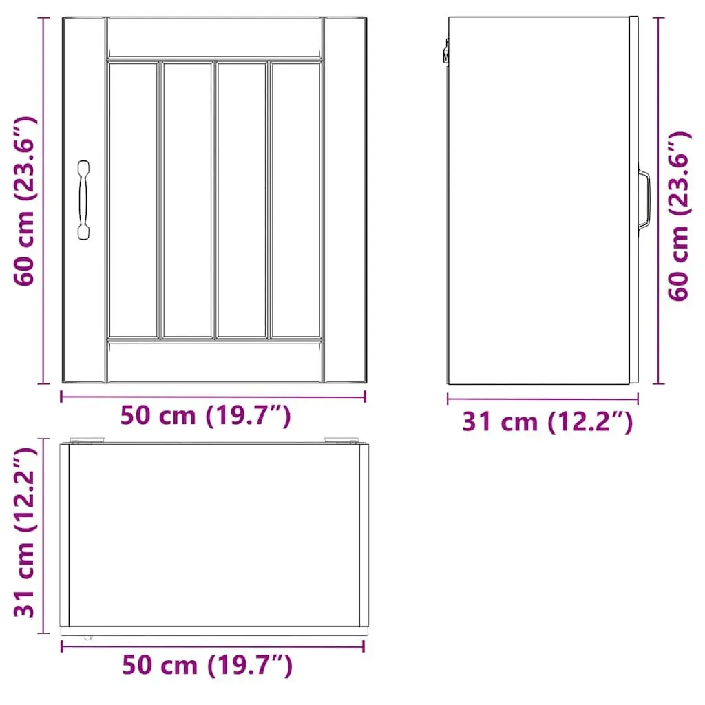 High Gloss White Engineered Wood Kitchen Wall Cabinet