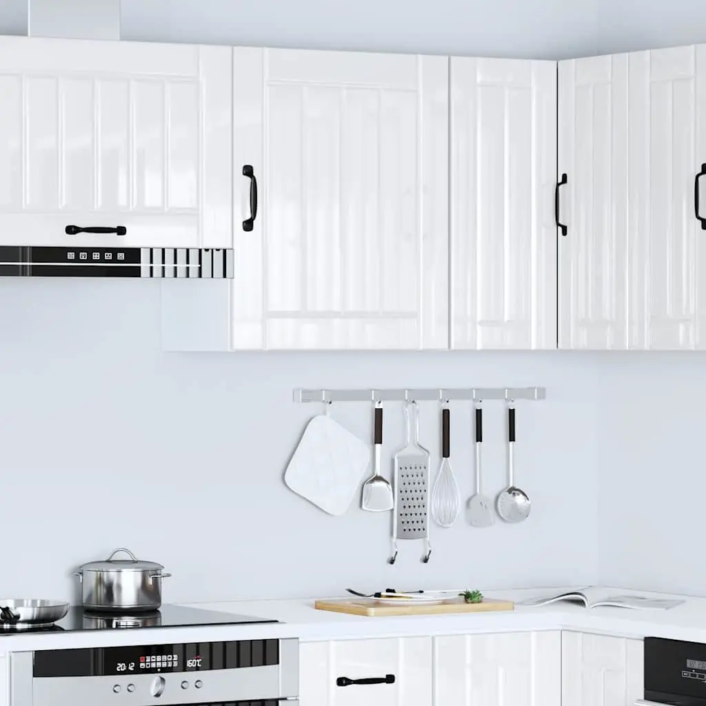 High Gloss White Engineered Wood Kitchen Wall Cabinet