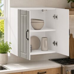 Premium White Engineered Wood Wall-Mounted Kitchen Cabinet