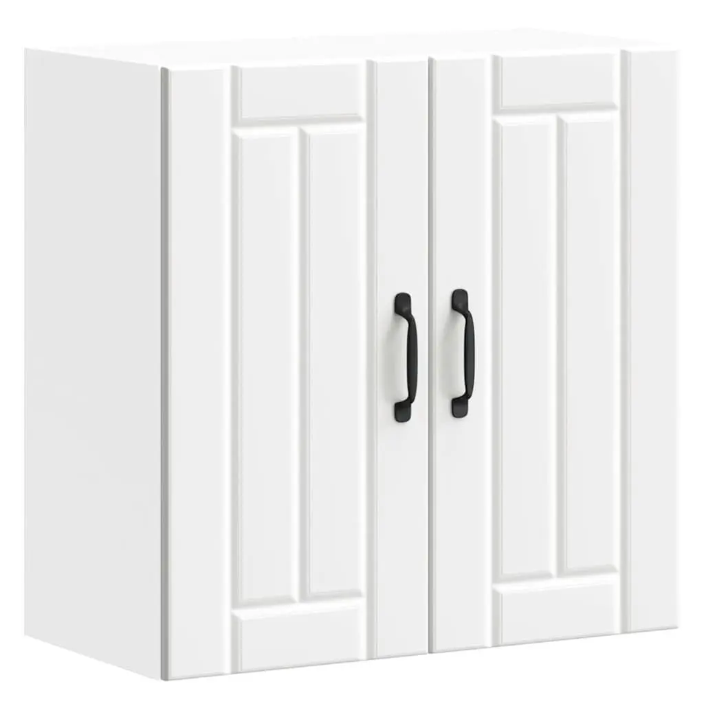 White Engineered Wood Wall-Mounted Kitchen Cabinet