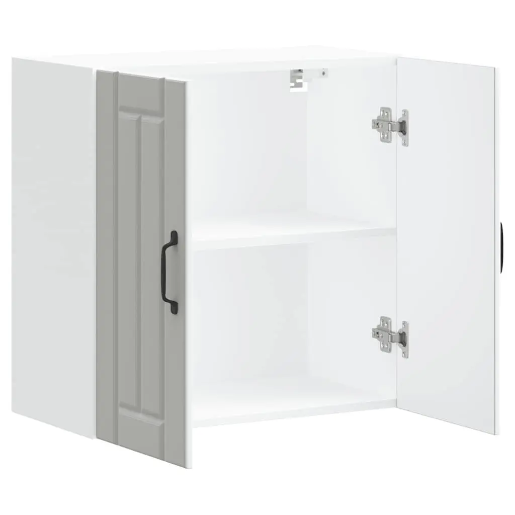 White Engineered Wood Wall-Mounted Kitchen Cabinet
