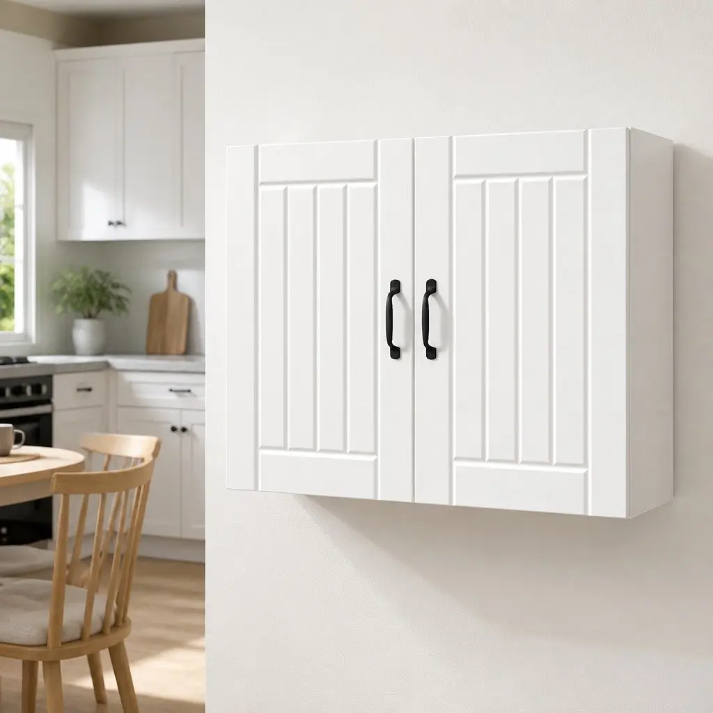 White Engineered Wood Kitchen Wall Cabinet