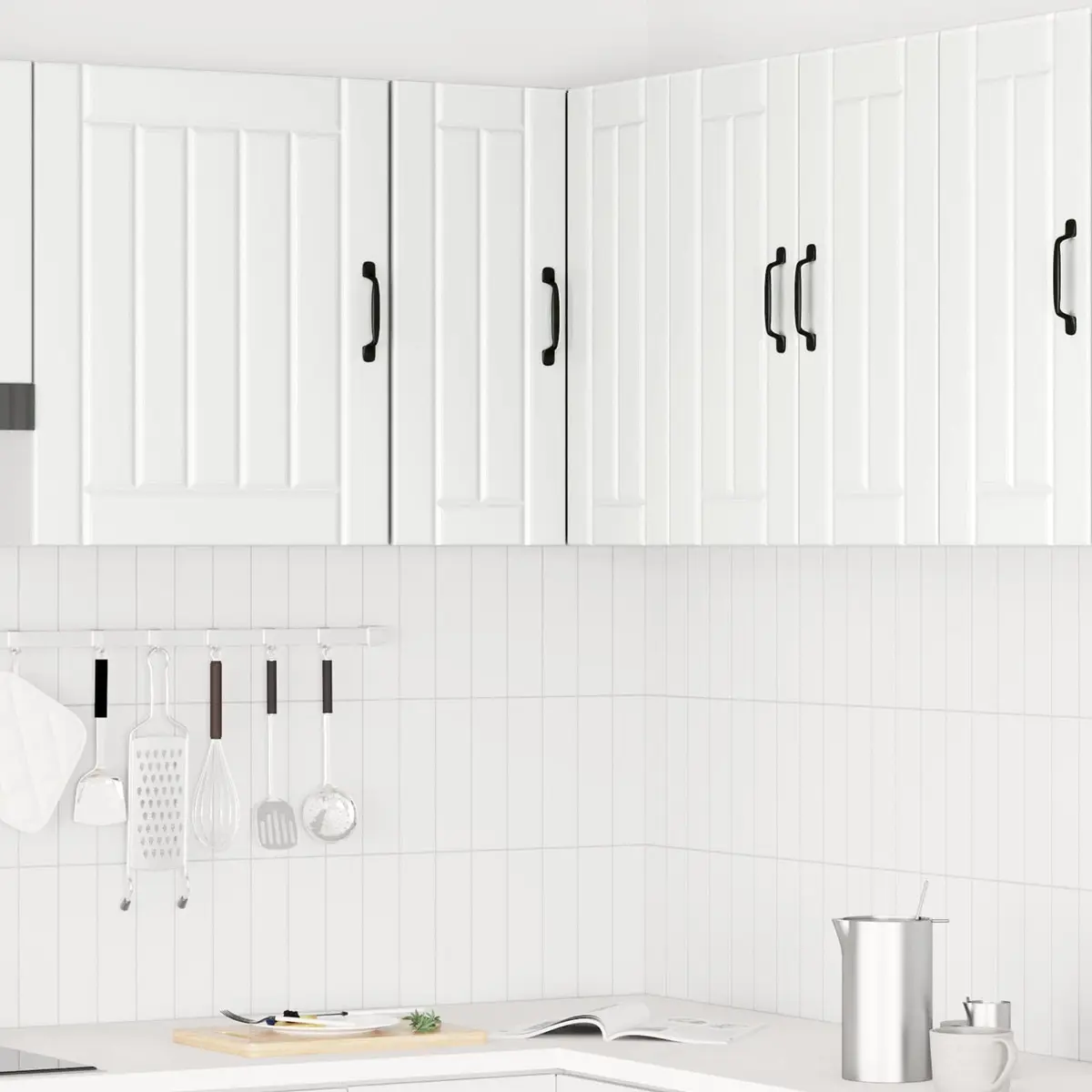 Engineered Wood Kitchen Corner Cabinet in White