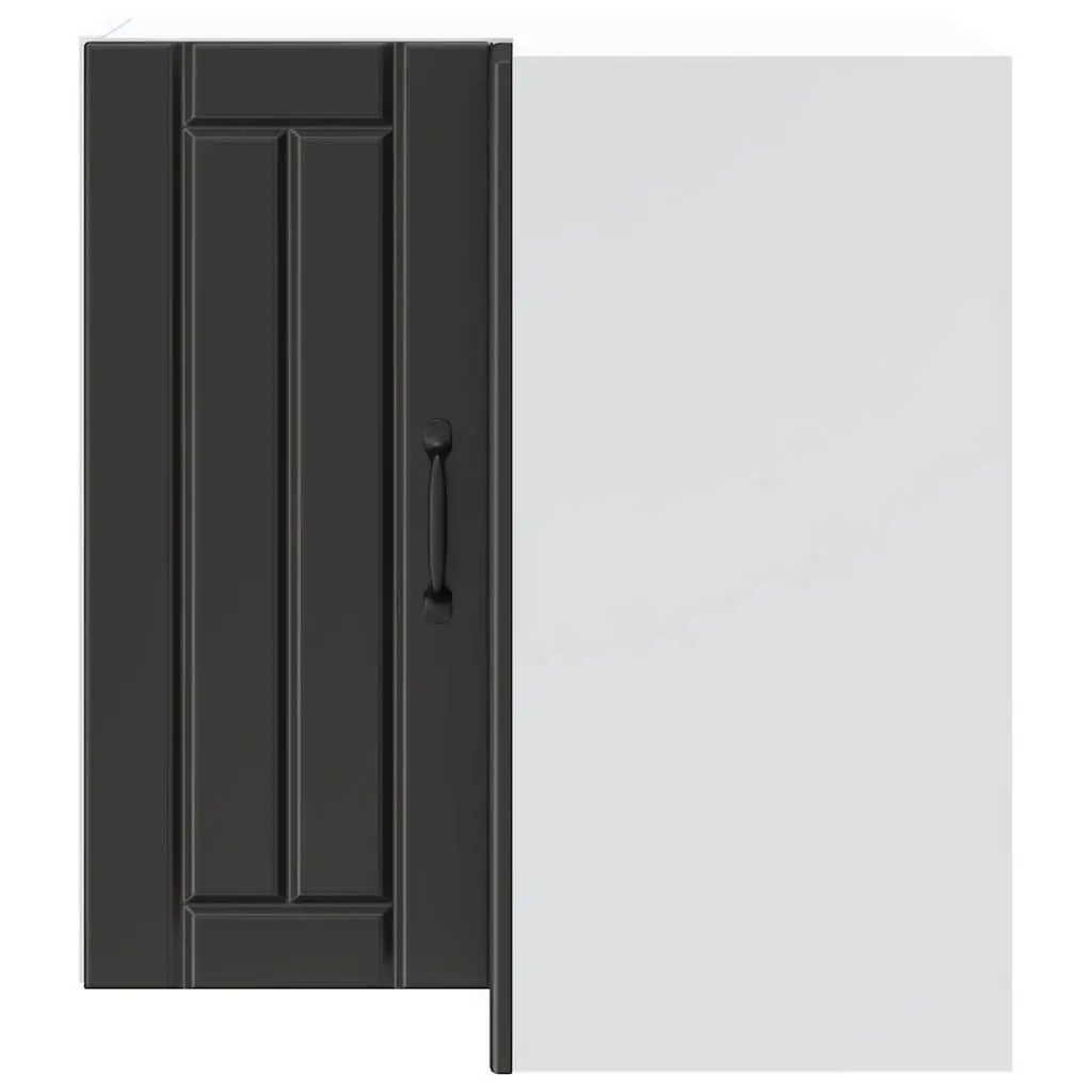 Black Engineered Wood Kitchen Wall Corner Cabinet