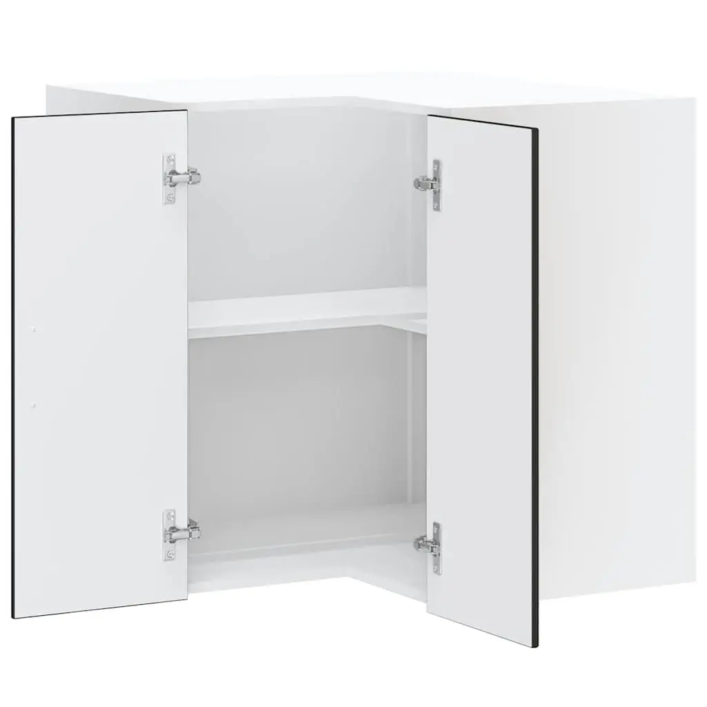 Black Engineered Wood Kitchen Wall Corner Cabinet