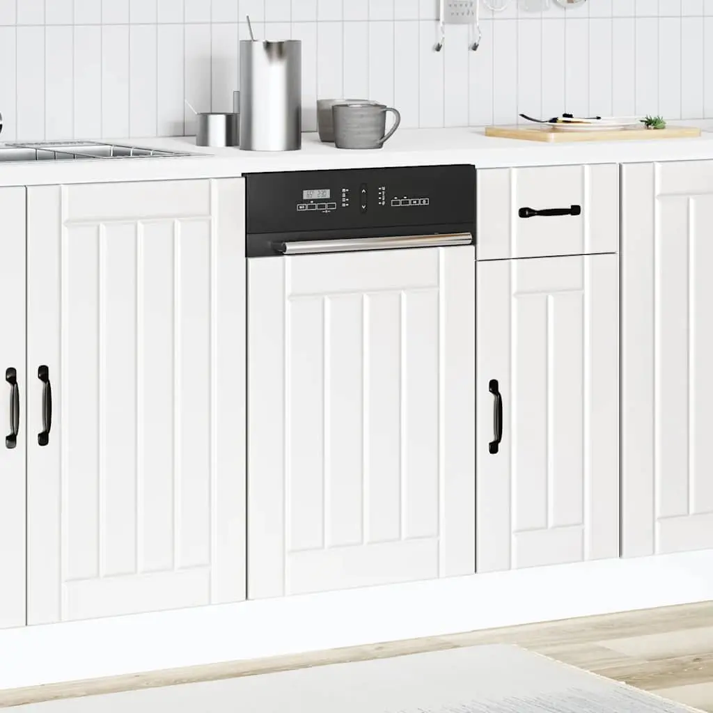 Engineered Wood Dishwasher Panel in White for Kitchen Protection