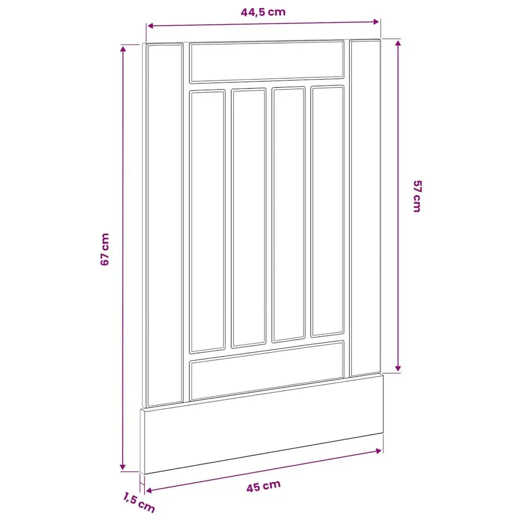 Engineered Wood Dishwasher Panel in White for Kitchen Protection