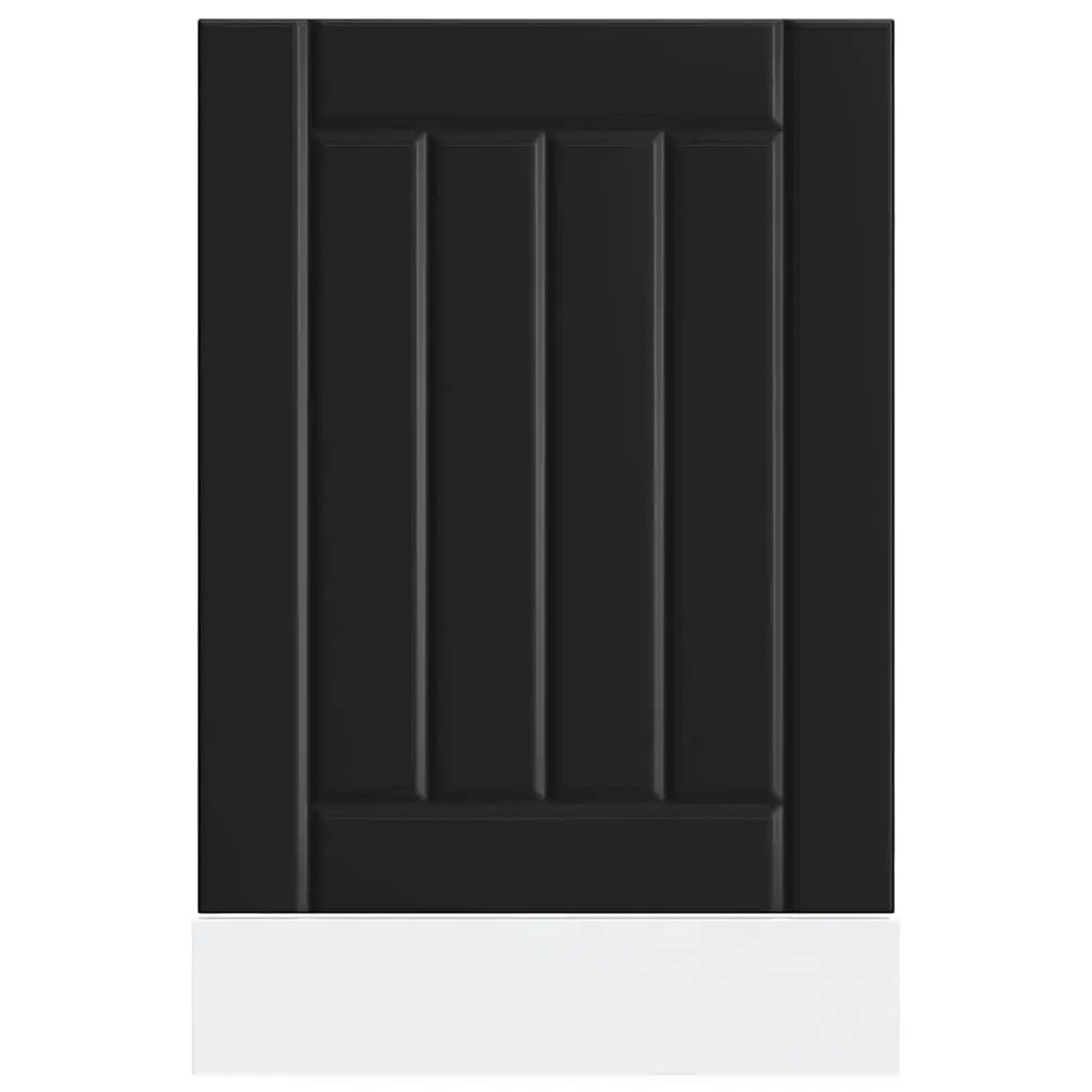 Black Engineered Wood Dishwasher Front Panel