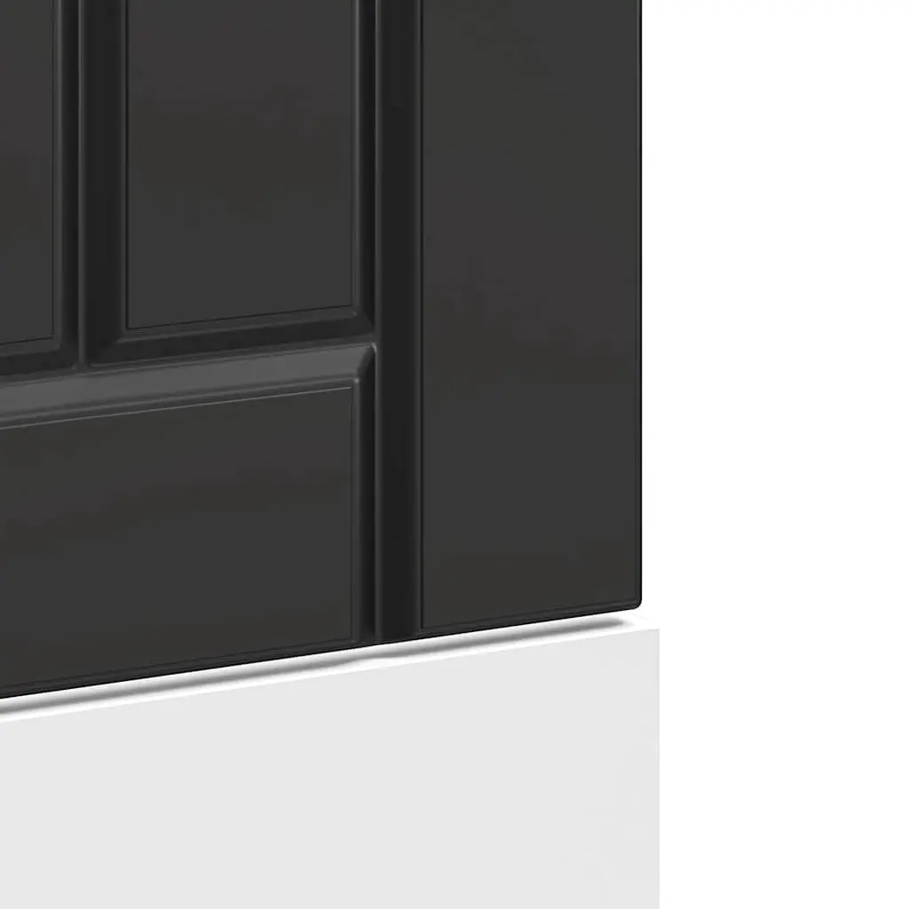 Black Engineered Wood Dishwasher Front Panel