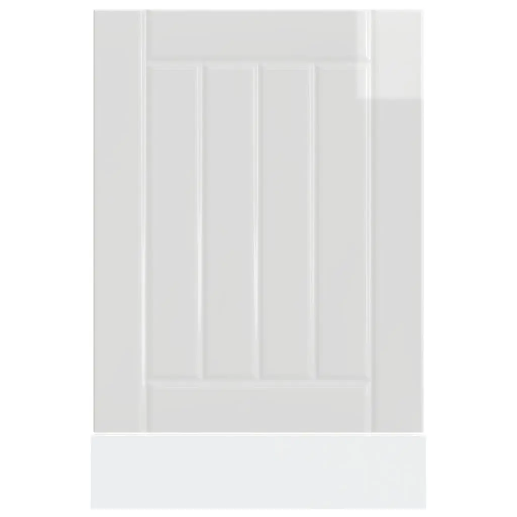 High Gloss White Engineered Wood Dishwasher Front Panel
