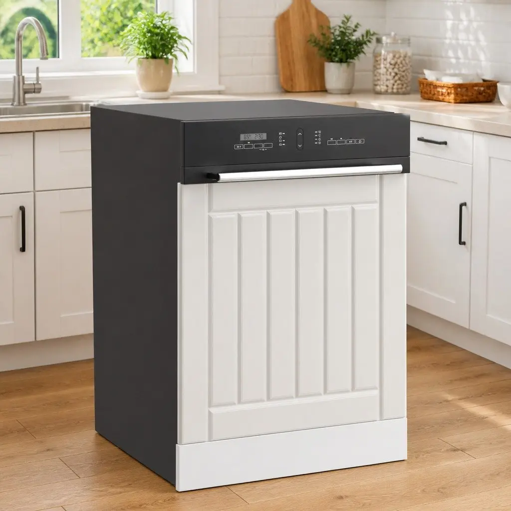 High Gloss White Dishwasher Panel for Kitchen Cabinets