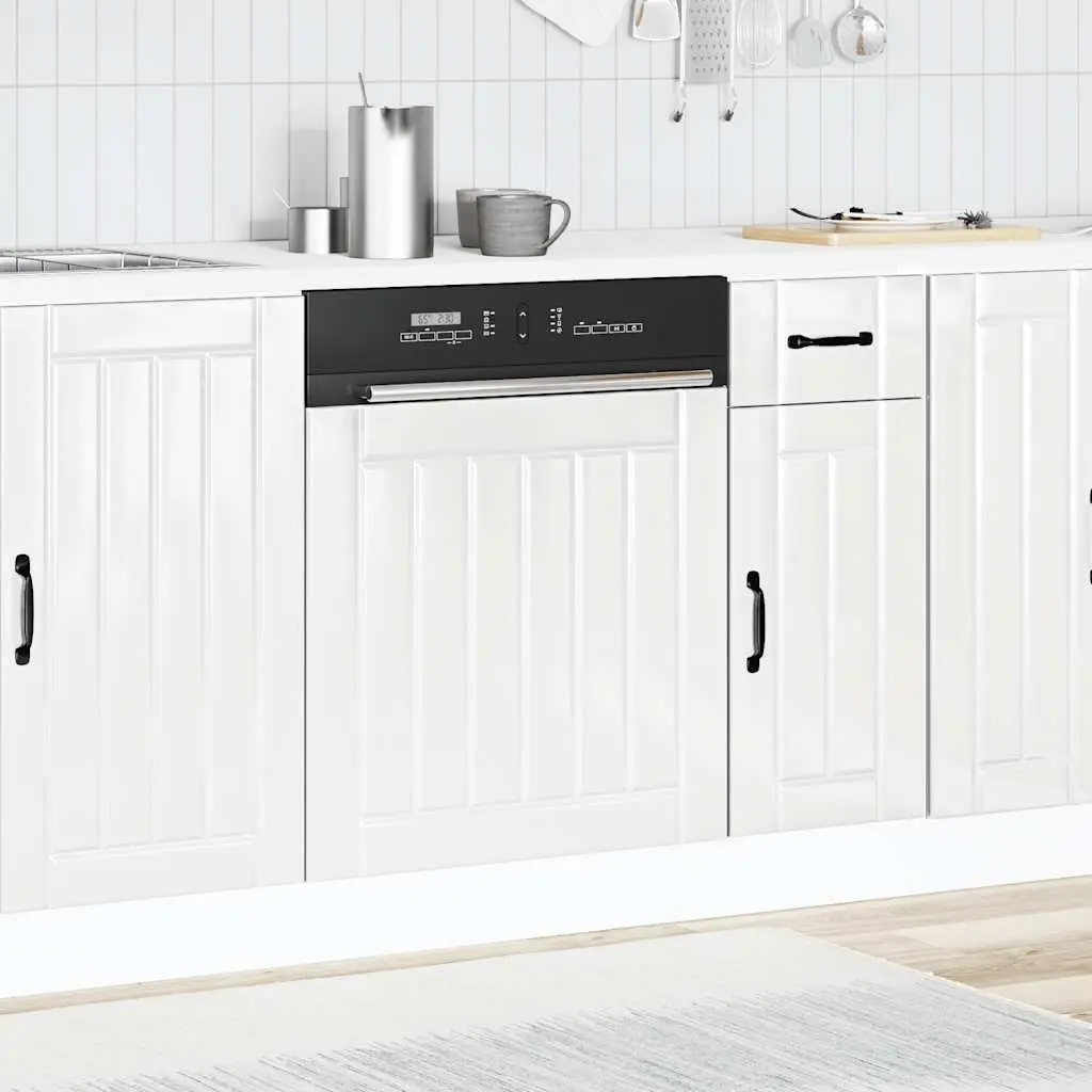 High Gloss White Dishwasher Panel for Kitchen Cabinets