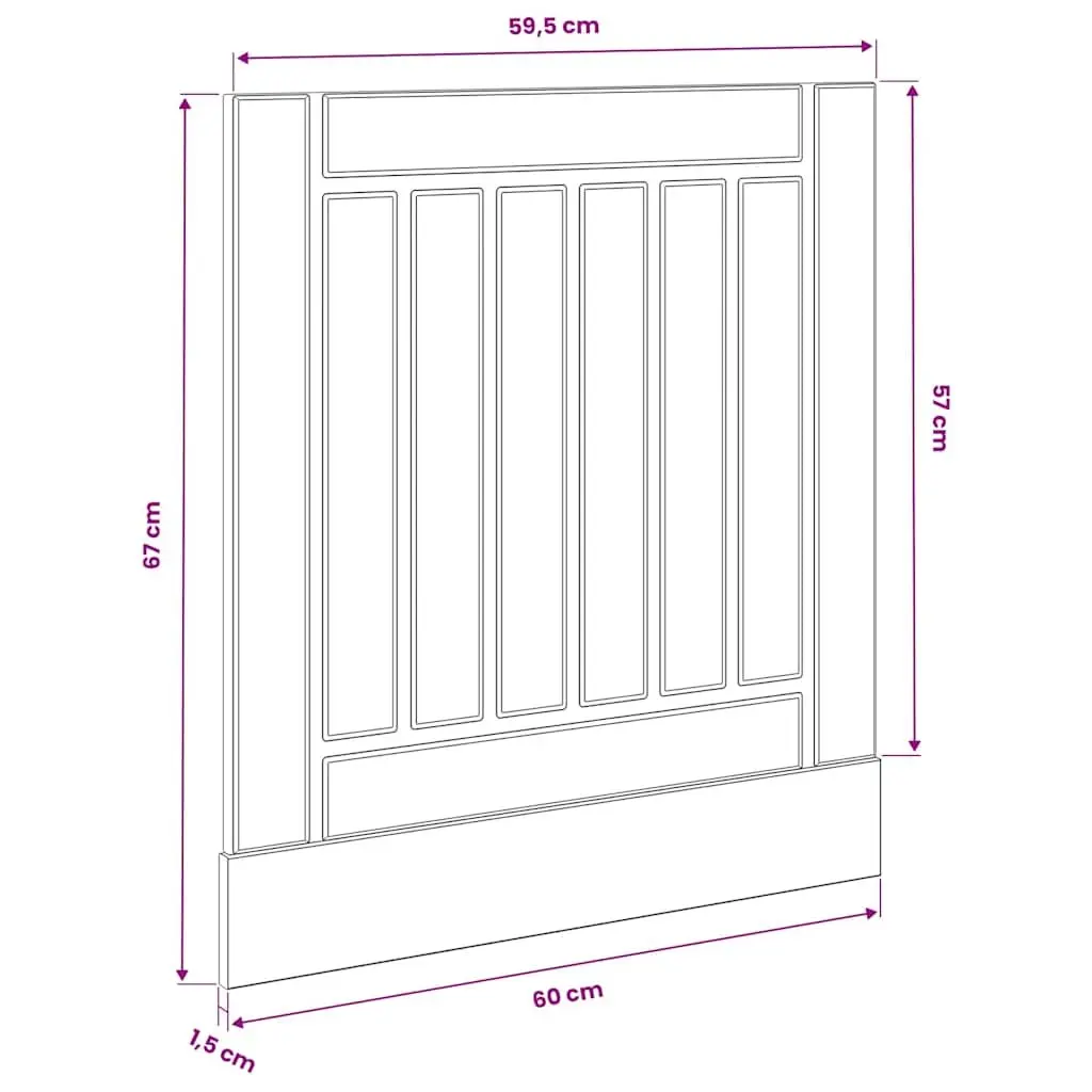 High Gloss White Dishwasher Panel for Kitchen Cabinets