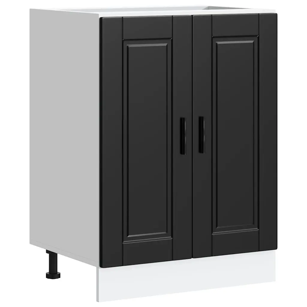 Black Engineered Wood Kitchen Base Cabinet