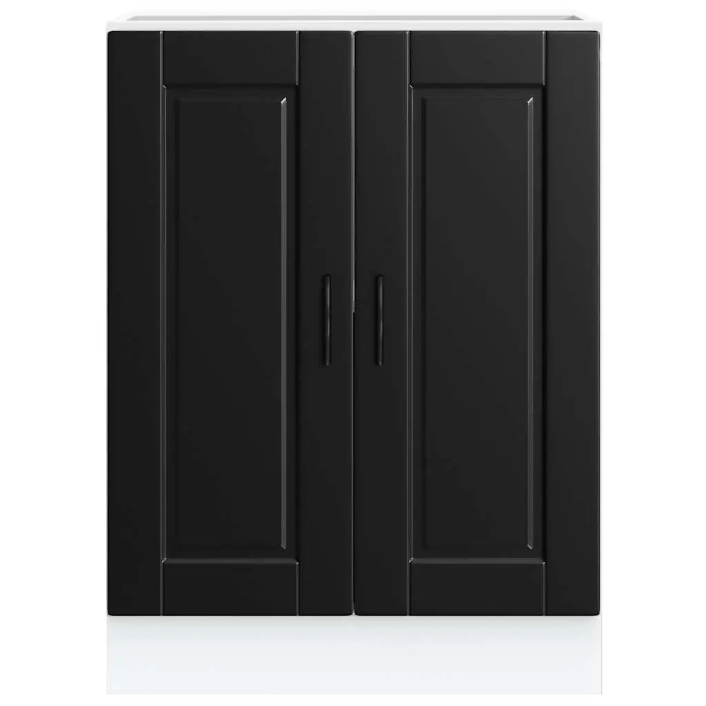 Black Engineered Wood Kitchen Base Cabinet