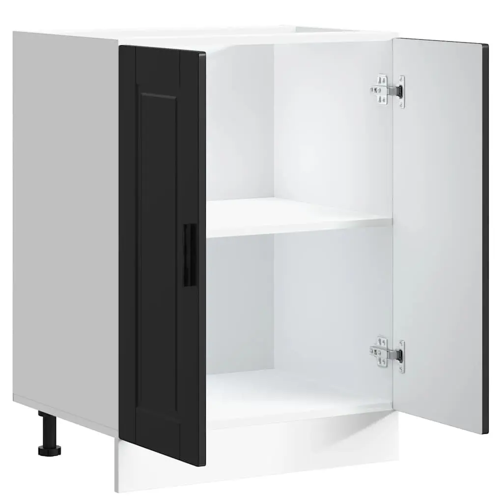 Black Engineered Wood Kitchen Base Cabinet