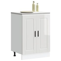 Durable White Engineered Wood Kitchen Base Cabinet