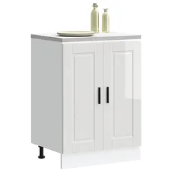 Durable White Engineered Wood Kitchen Base Cabinet