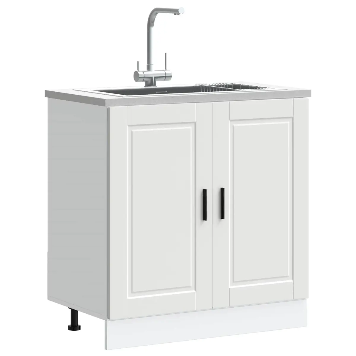 White Sink Base Cabinet for Kitchen Storage