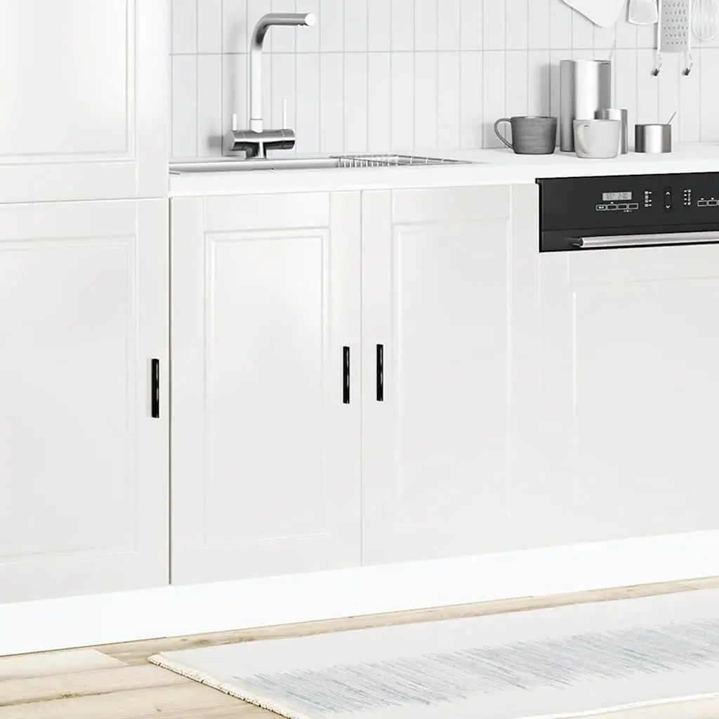 Sink Base Cabinet Engineered Wood 80x46x81.5cm White High Gloss