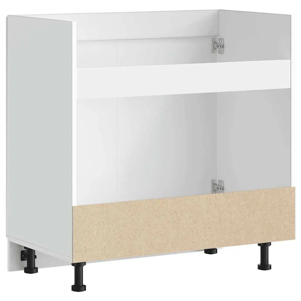 Sink Base Cabinet Engineered Wood 80x46x81.5cm White High Gloss