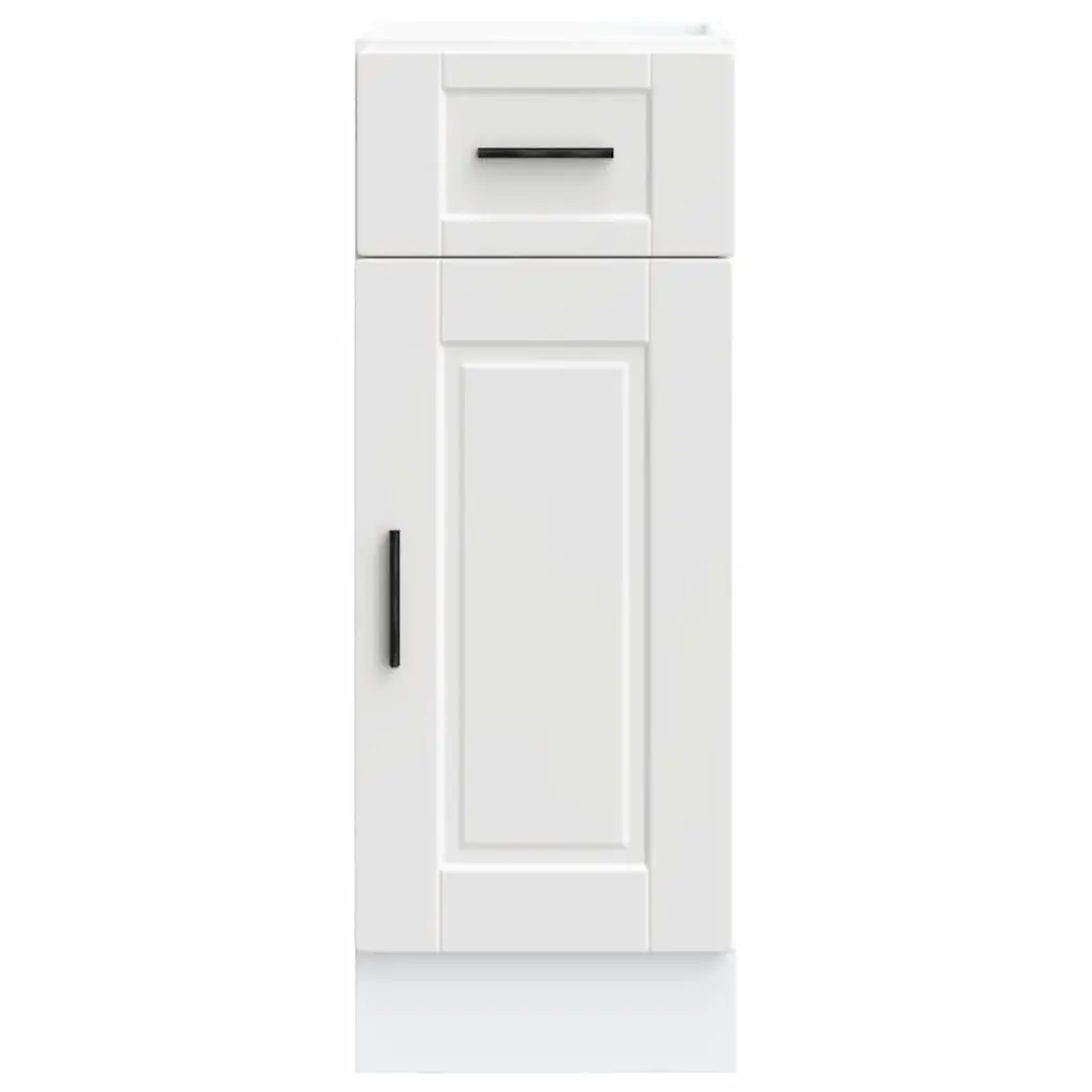 White Engineered Wood Kitchen Base Cabinet with Storage