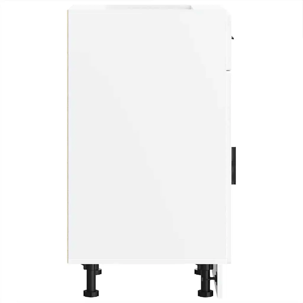 White Kitchen Base Cabinet with Adjustable Feet