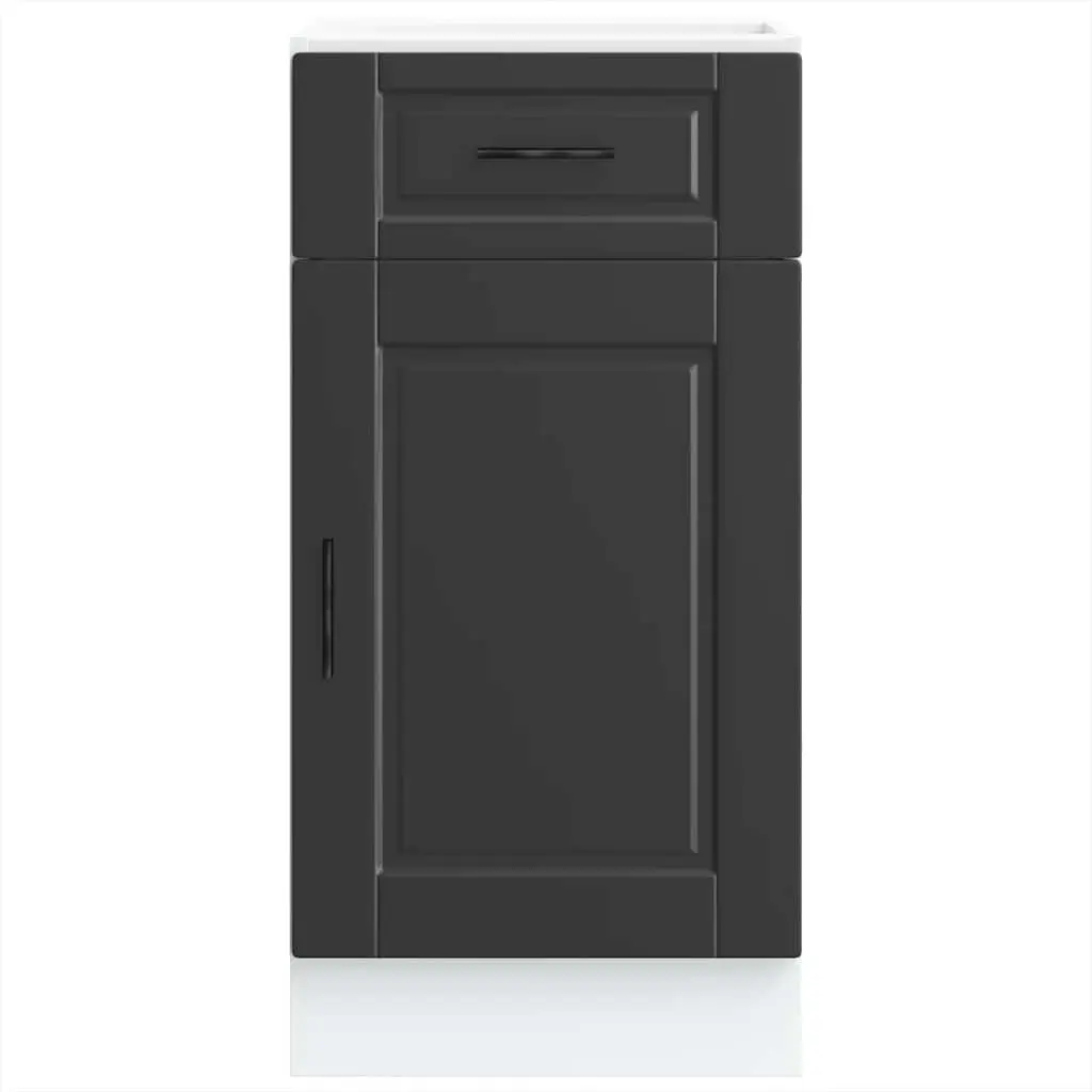 Black Engineered Wood Kitchen Base Cabinet