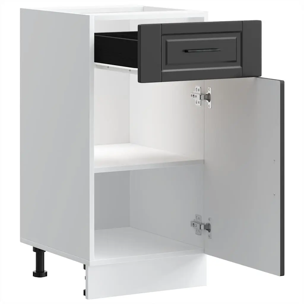 Black Engineered Wood Kitchen Base Cabinet