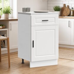 High-Quality White Engineered Wood Kitchen Base Cabinet