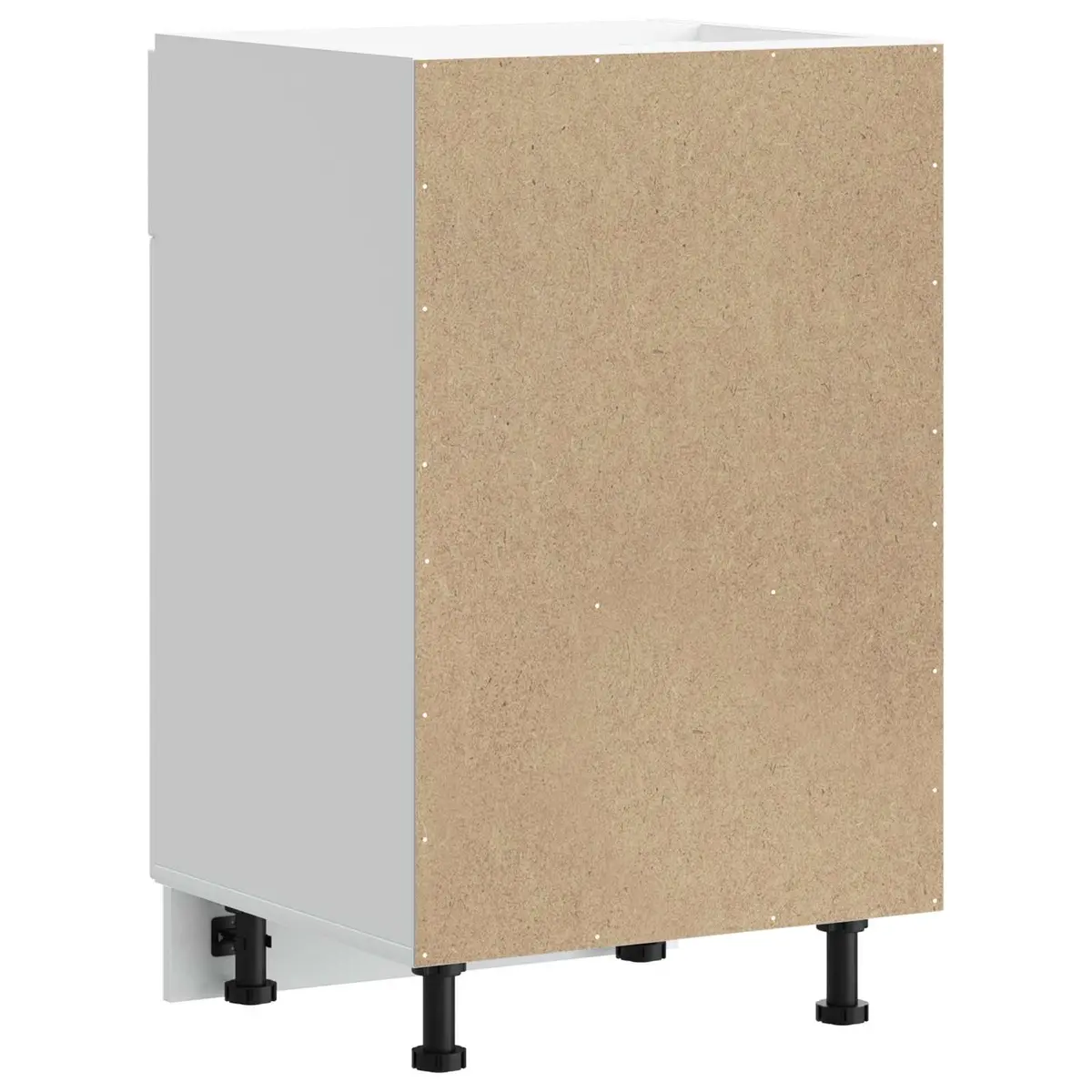 White Engineered Wood Kitchen Base Cabinet