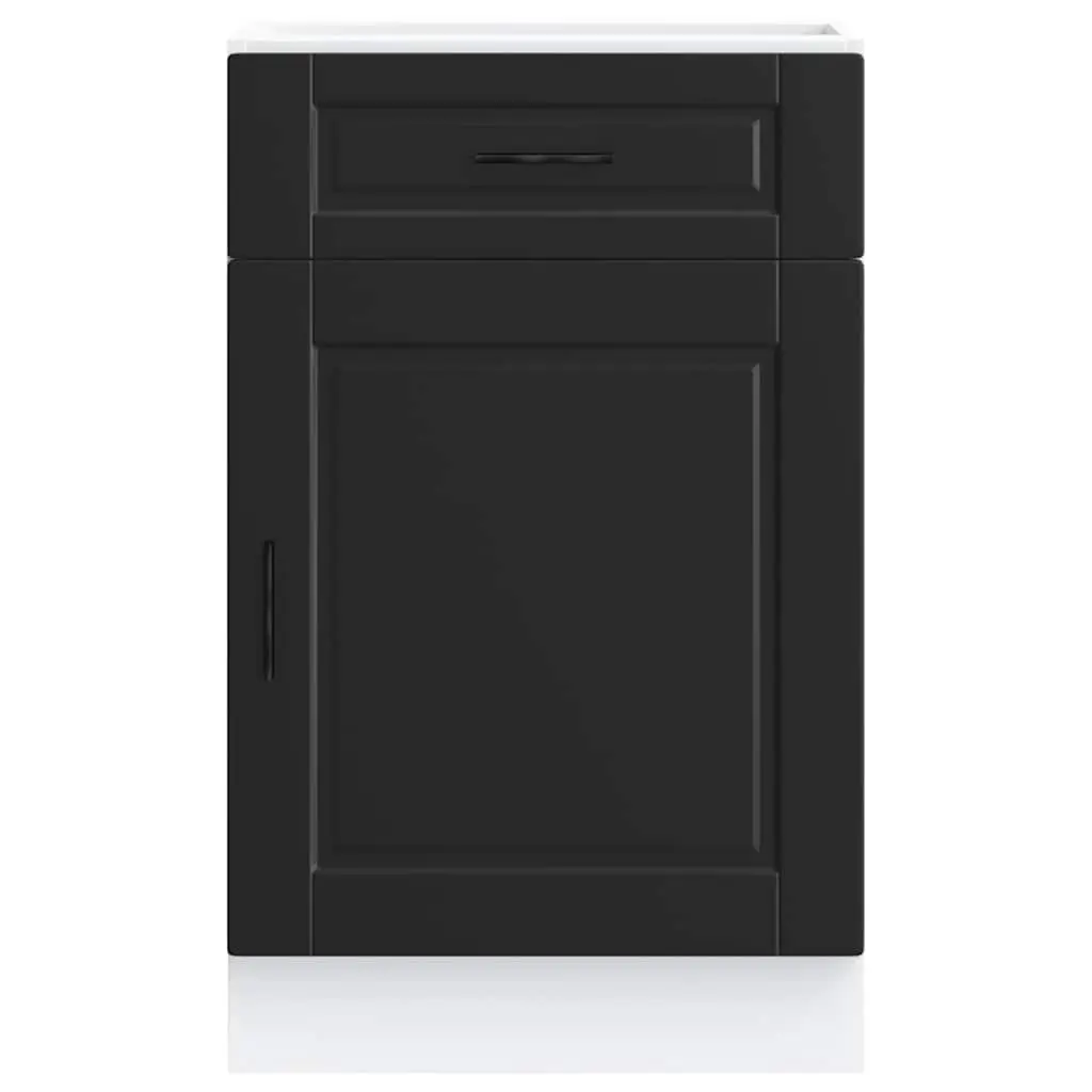 Black Engineered Wood Kitchen Base Cabinet
