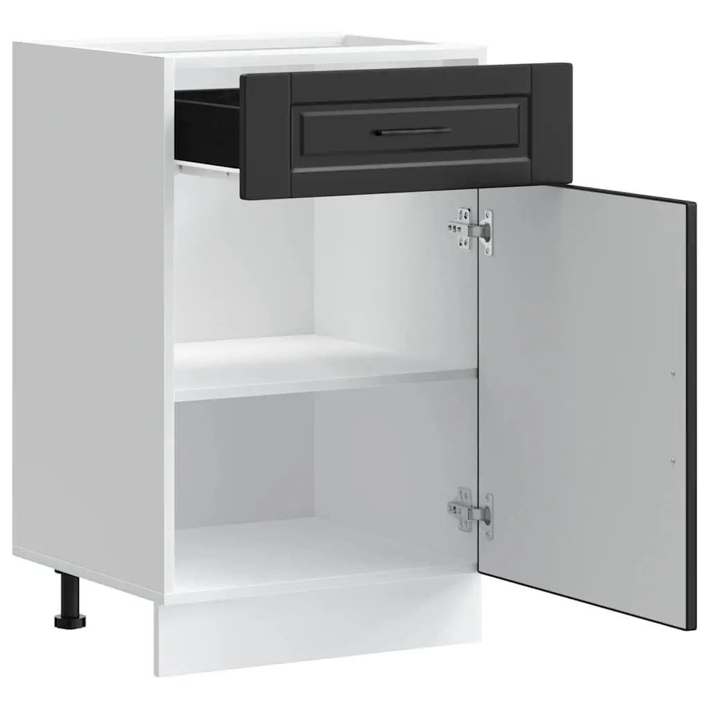 Black Engineered Wood Kitchen Base Cabinet