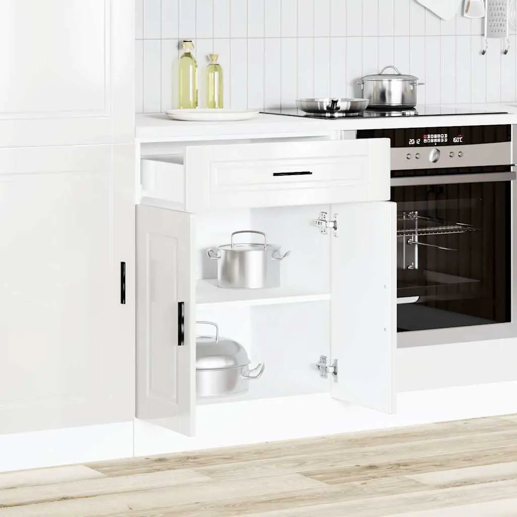 High Gloss White Kitchen Base Cabinet for Storage