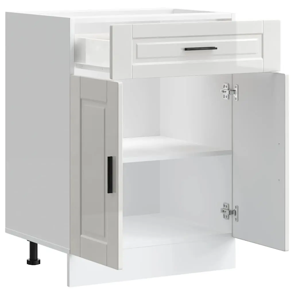 High Gloss White Kitchen Base Cabinet for Storage