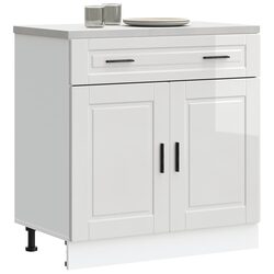 High Gloss White Kitchen Base Cabinet for Ample Storage