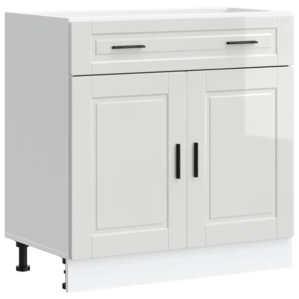 High Gloss White Kitchen Base Cabinet for Ample Storage
