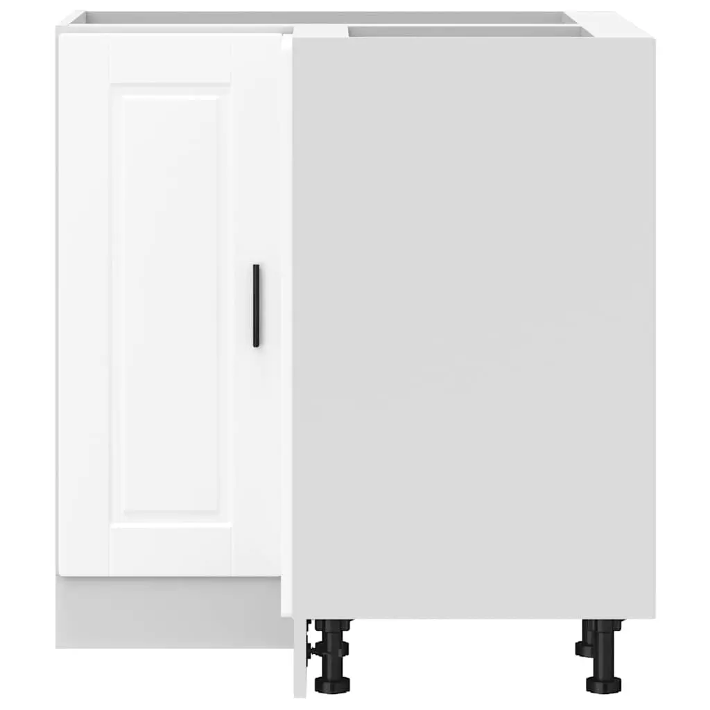 White Engineered Wood Kitchen Corner Base Cabinet