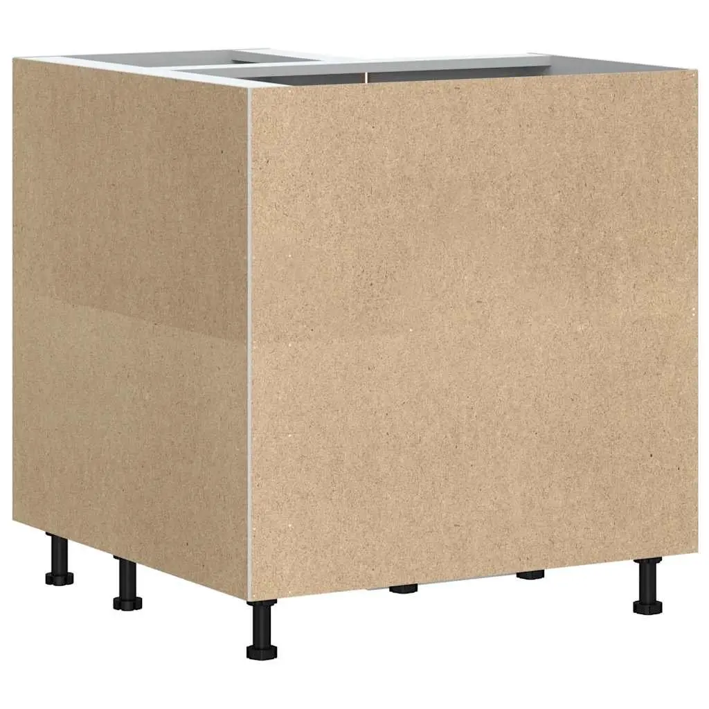 White Engineered Wood Kitchen Corner Base Cabinet