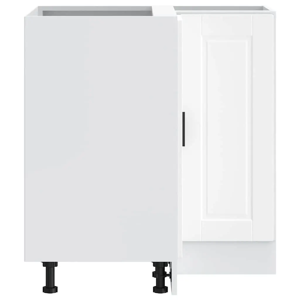 White Engineered Wood Kitchen Corner Base Cabinet
