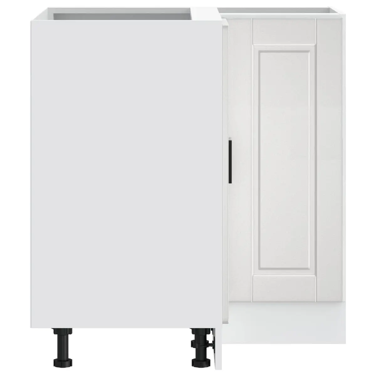 High Gloss White Corner Base Cabinet for Kitchen Storage