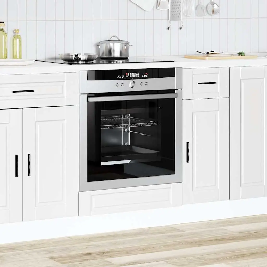 White Engineered Wood Oven Cabinet for Storage
