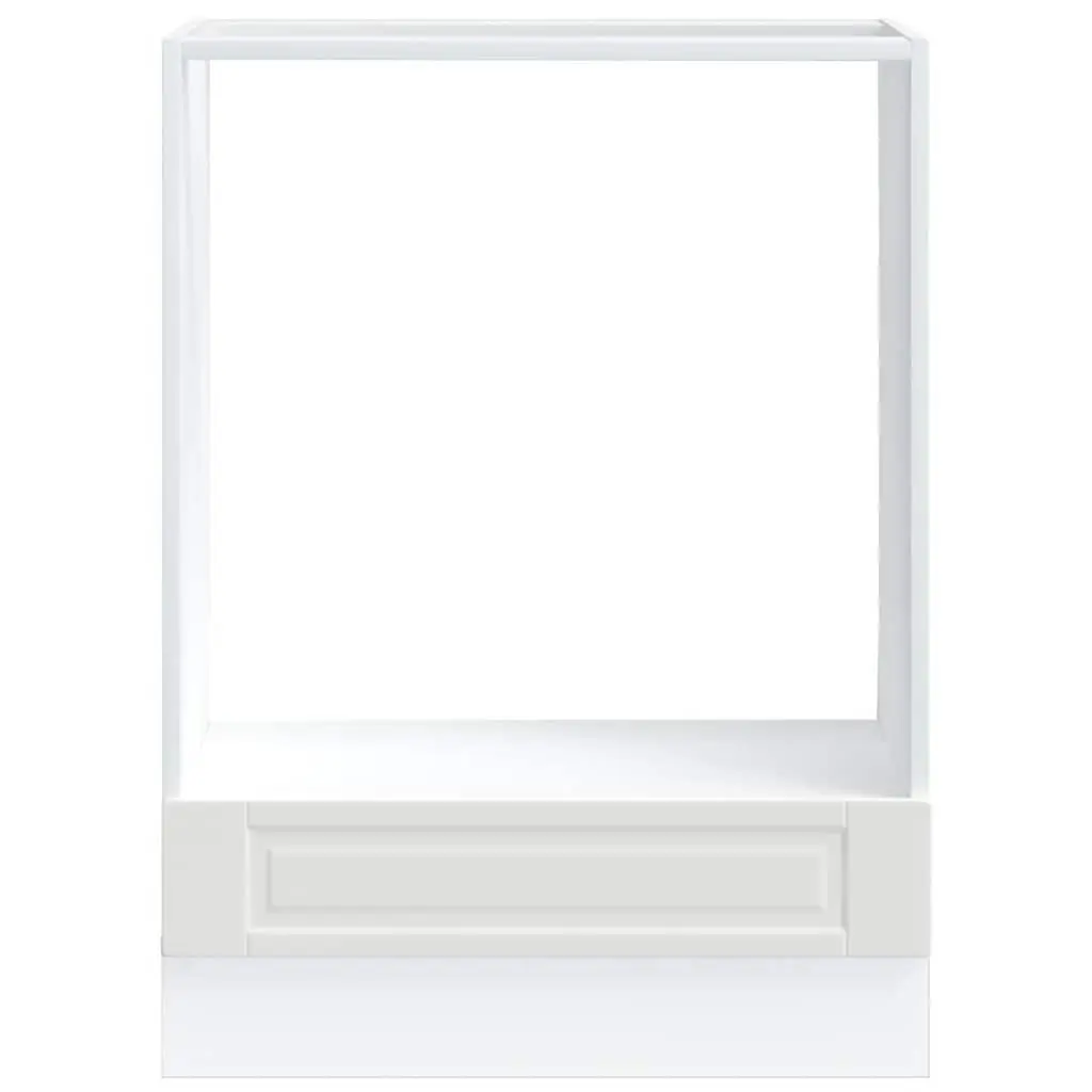 White Engineered Wood Oven Cabinet for Storage