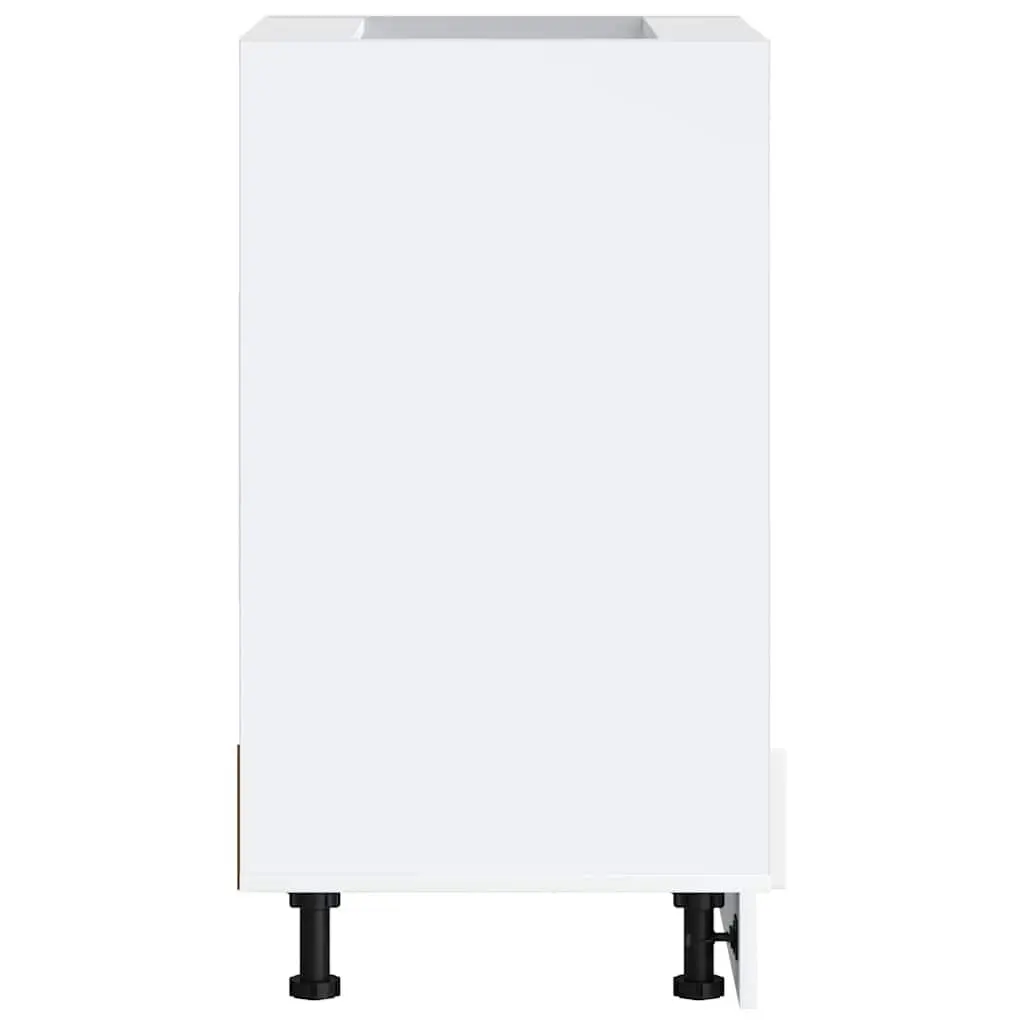 White Engineered Wood Oven Cabinet for Storage