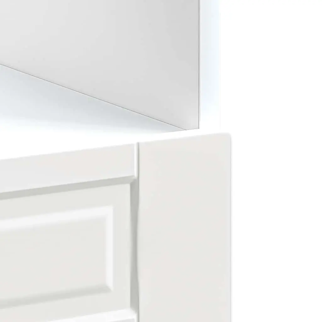 White Engineered Wood Oven Cabinet for Storage