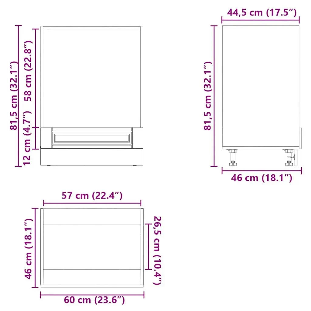 White Engineered Wood Oven Cabinet for Storage