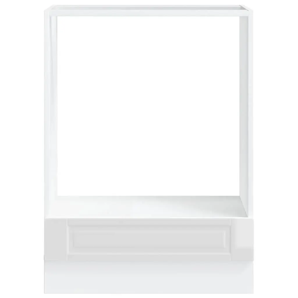 Oven Cabinet Engineered Wood Compact White High Gloss Kitchen Storage Unit
