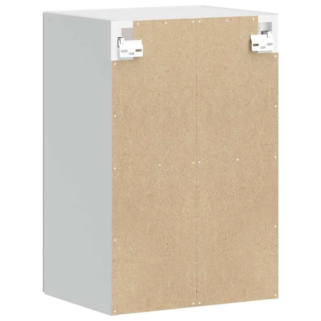 White Glass Door Kitchen Wall Cabinet for Storage